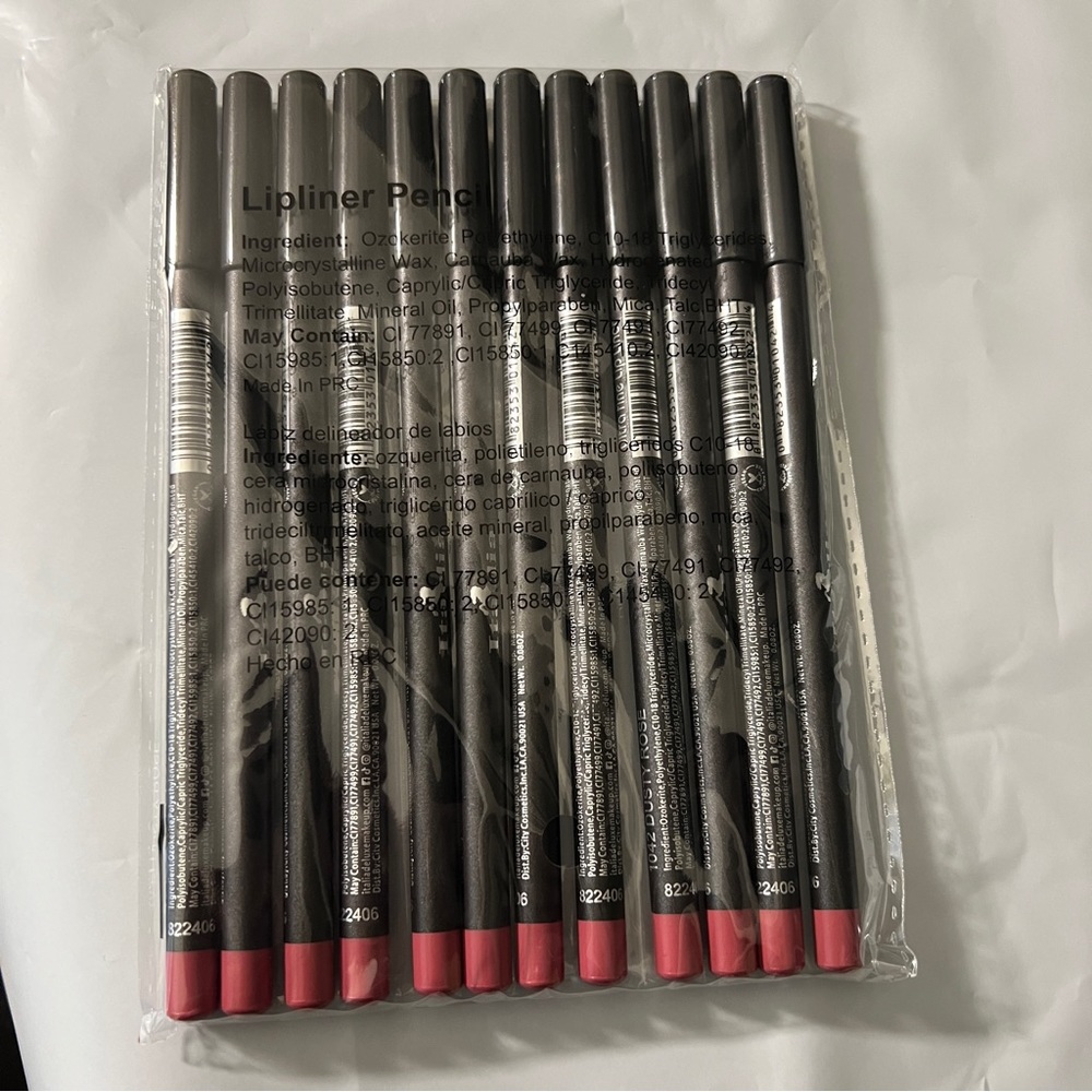 New 12PC Italia Deluxe Ultra Fine Lip Liner Set DUSTY ROSE